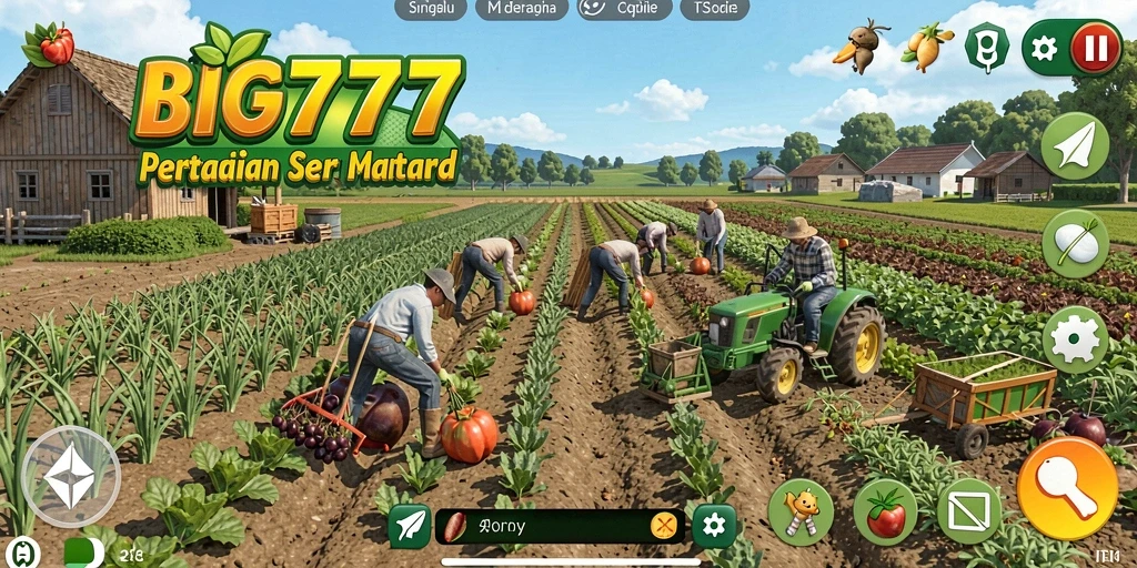 Tampilan gameplay menarik di BIG777 saat bertani.