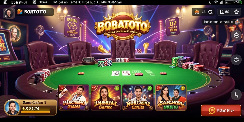 Tampilan gameplay BOBATOTO yang memukau dengan dealer langsung.