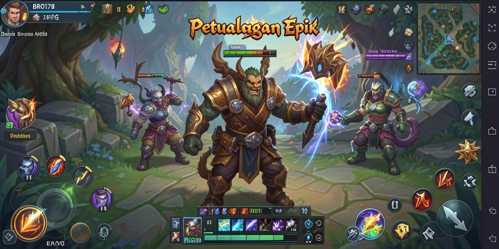 Screenshot gameplay BRO178 yang menunjukkan aksi seru dalam pertempuran ARPG.