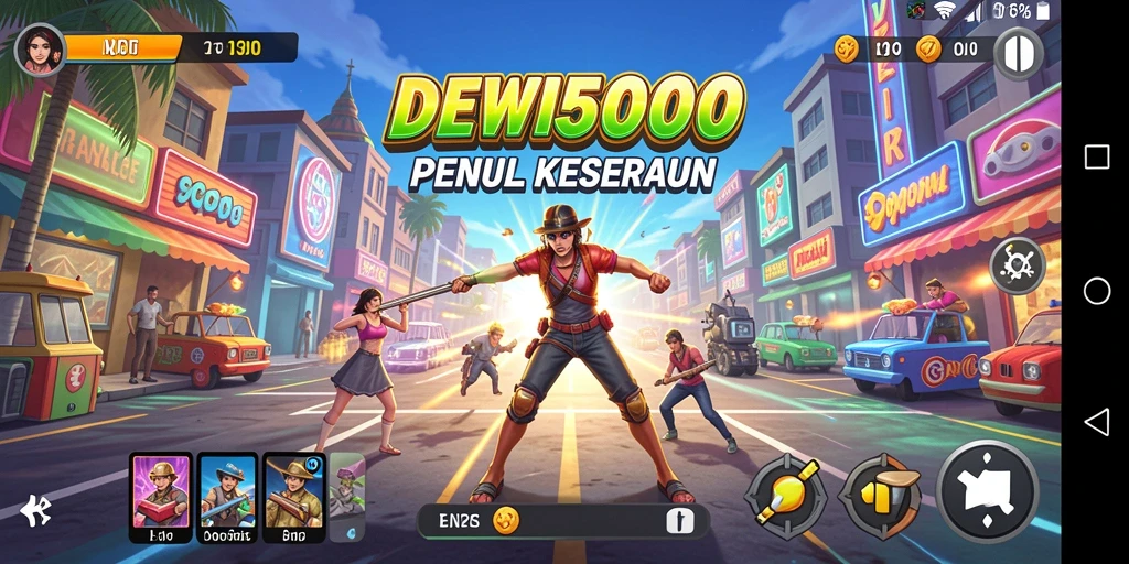 Tangkapan layar DEWI5000 menampilkan aksi gameplay yang menegangkan.