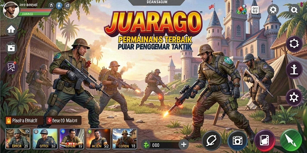 Tampilan gameplay JUARAGO yang menampilkan strategi sekaligus aksi ber intens.