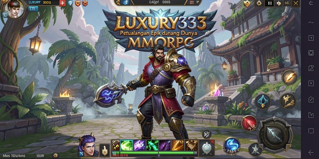Tangkapan layar dari LUXURY333 menunjukkan aksi seru dalam petualangan MMORPG.
