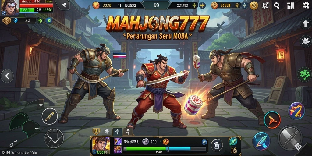 Tangkapan layar gameplay MOBA yang mendebarkan di MAHJONG777.