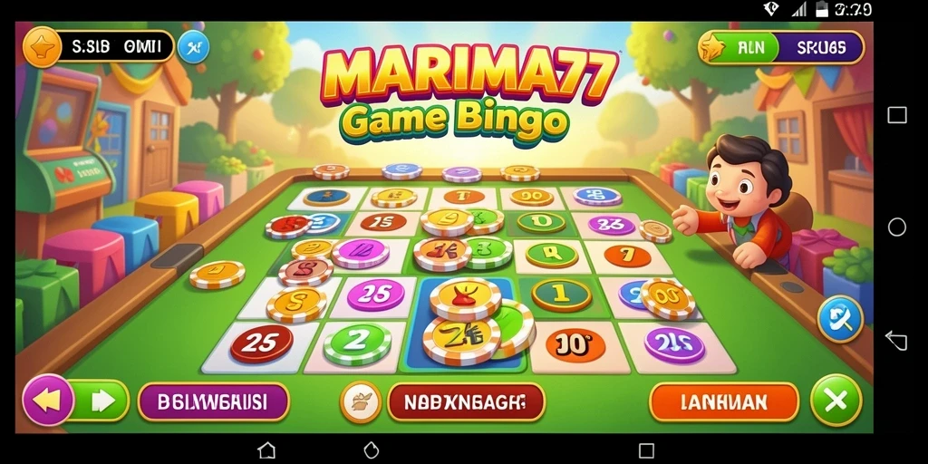 Tampilan gameplay seru Bingo di MARIMA77.