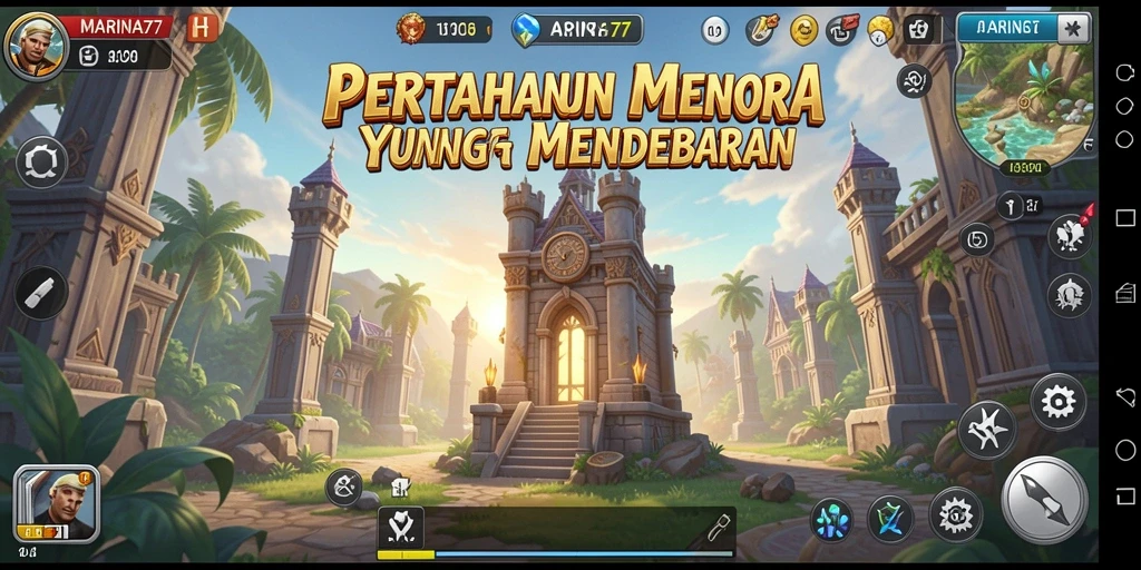 Tangkapan layar gameplay menampilkan aksi Tower Defense yang mendebarkan.