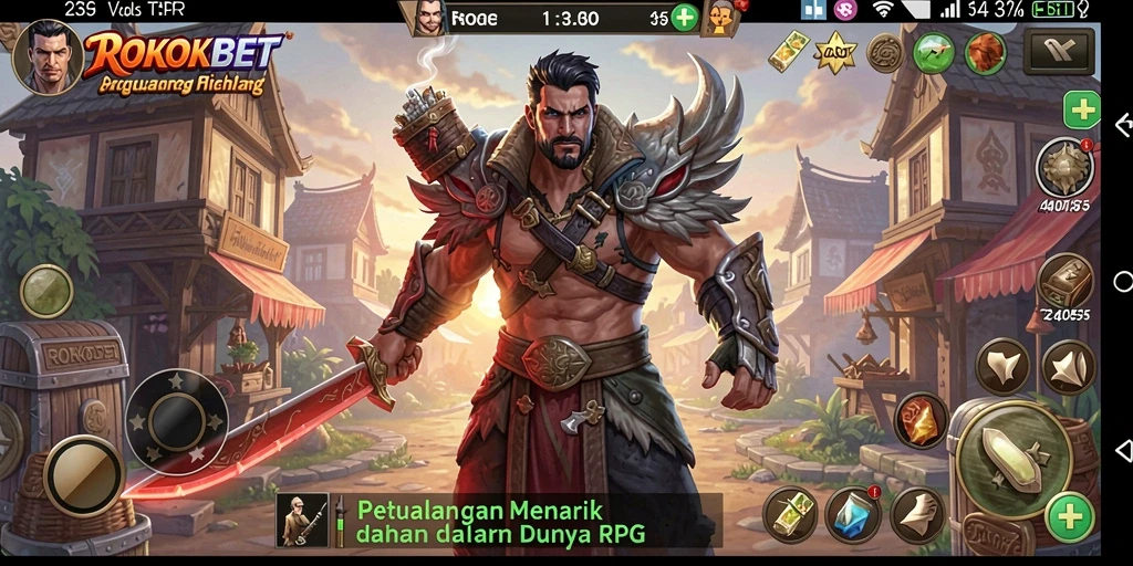 Tampilan menarik dari gameplay RPG ROKOKBET yang penuh aksi.